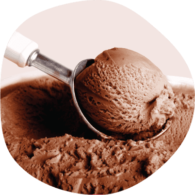 Chocolate ice cream sccop